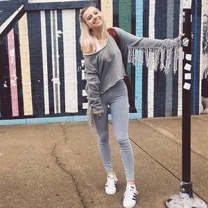 FREE PEOPLE FRINGE SWEATER